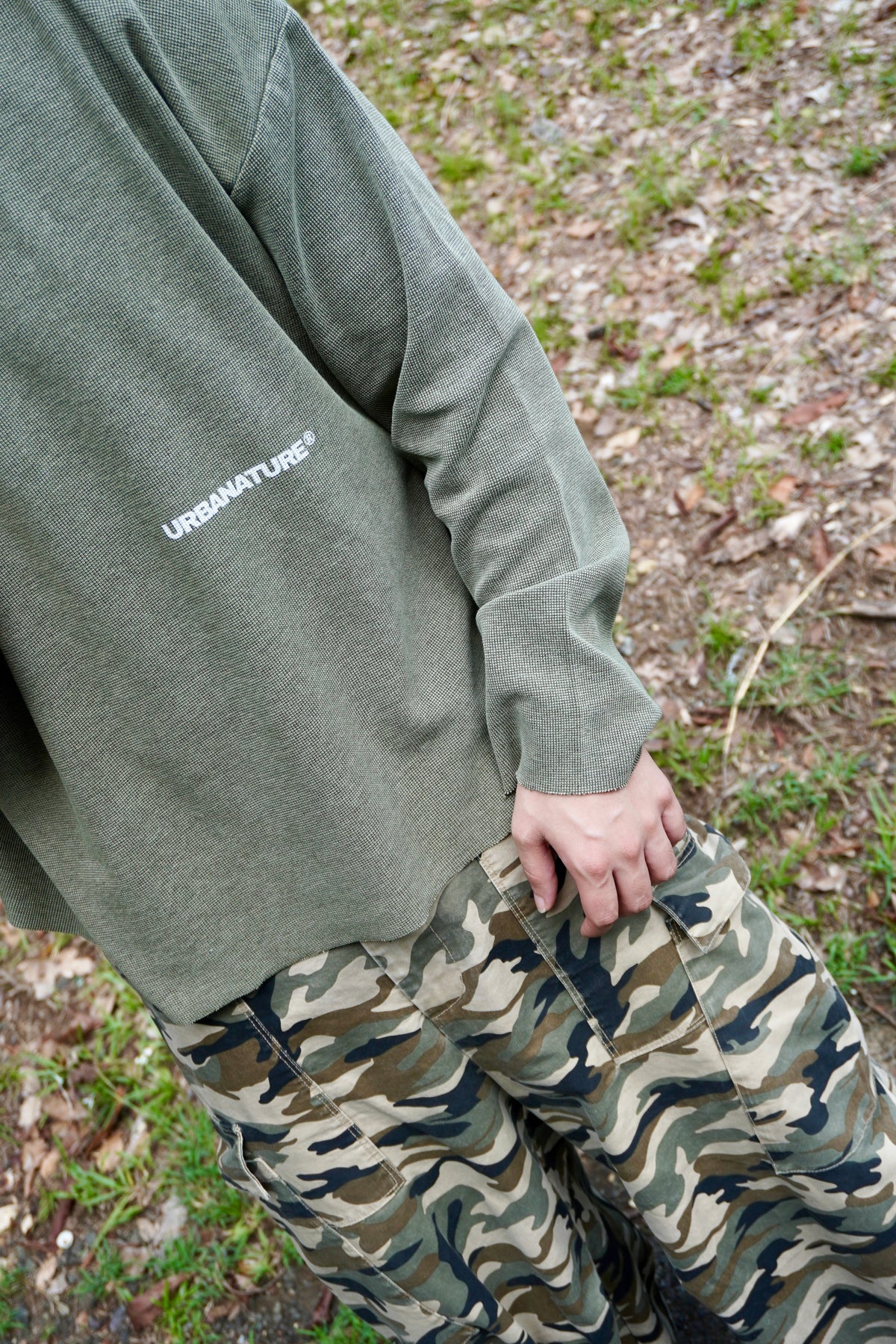 URBANATURE® Vintage Wash Waffle Tee