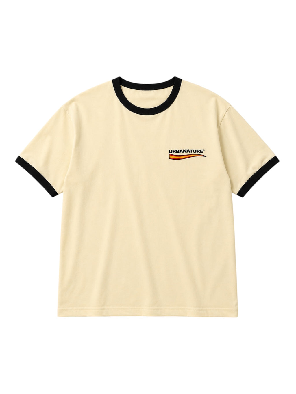 Ringer Tee - Cream/ Black